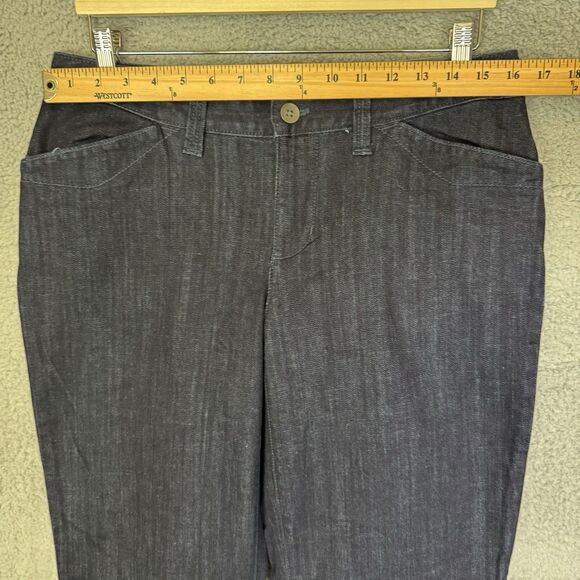 Eddie Bauer Jeans Women’s 10 Blue Trouser Denim Stretch Dark Wash NWT - Picture 3 of 11